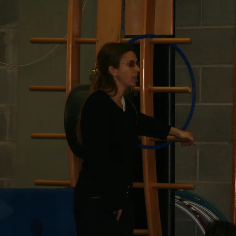 Allenamento di ginnastica artistica al Palasport di Foligno