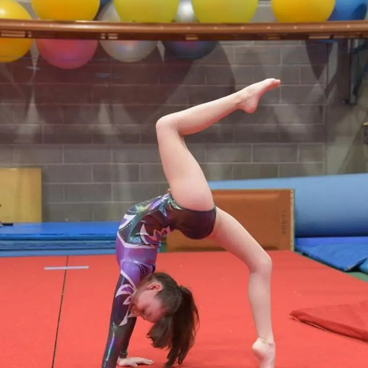 Allenamento di ginnastica artistica all'A.S.D. Ginnastica Artistica Foligno