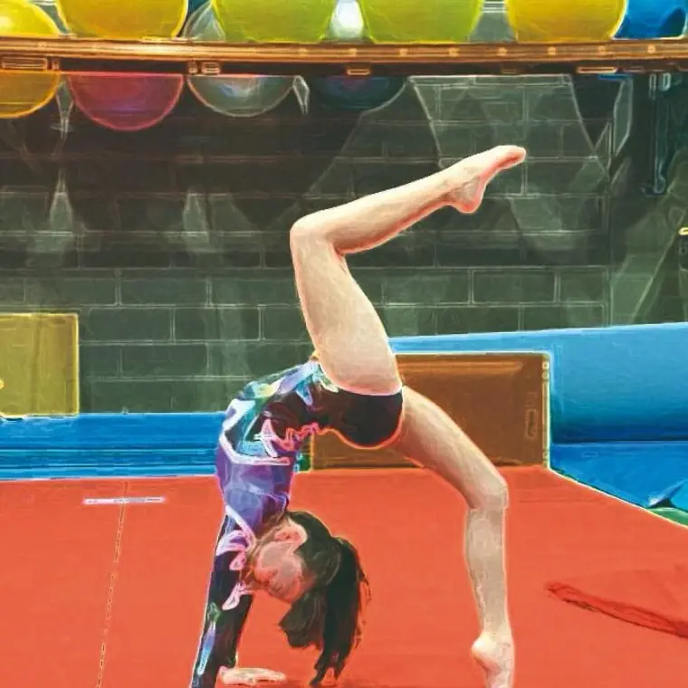 Allenamento di ginnastica artistica all'A.S.D. Ginnastica Artistica Foligno