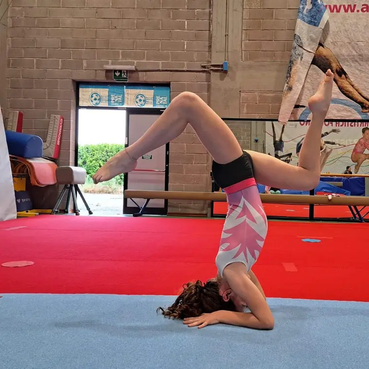 Allenamento di ginnastica artistica all'A.S.D. Ginnastica Artistica Foligno