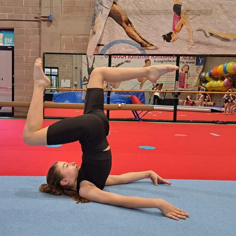 Allenamento di ginnastica artistica all'A.S.D. Ginnastica Artistica Foligno