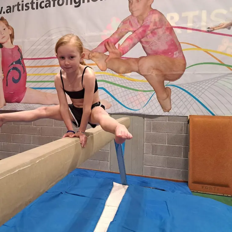 Allenamento di ginnastica artistica all'A.S.D. Ginnastica Artistica Foligno