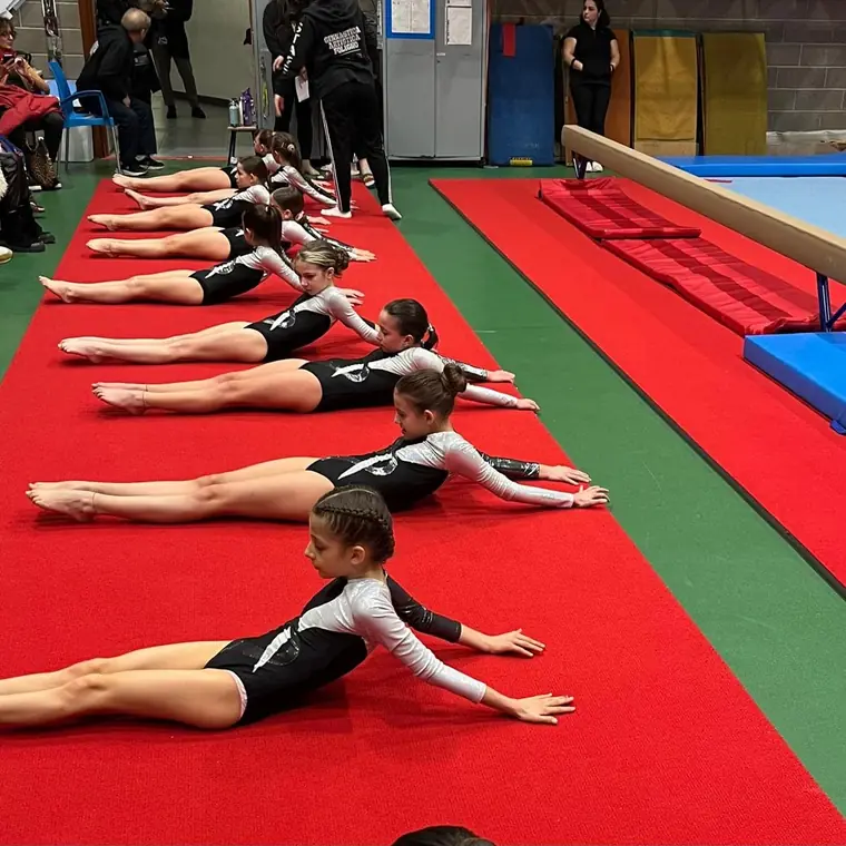 Allenamento di ginnastica artistica all'A.S.D. Ginnastica Artistica Foligno
