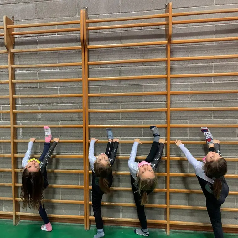 Allenamento di ginnastica artistica all'A.S.D. Ginnastica Artistica Foligno