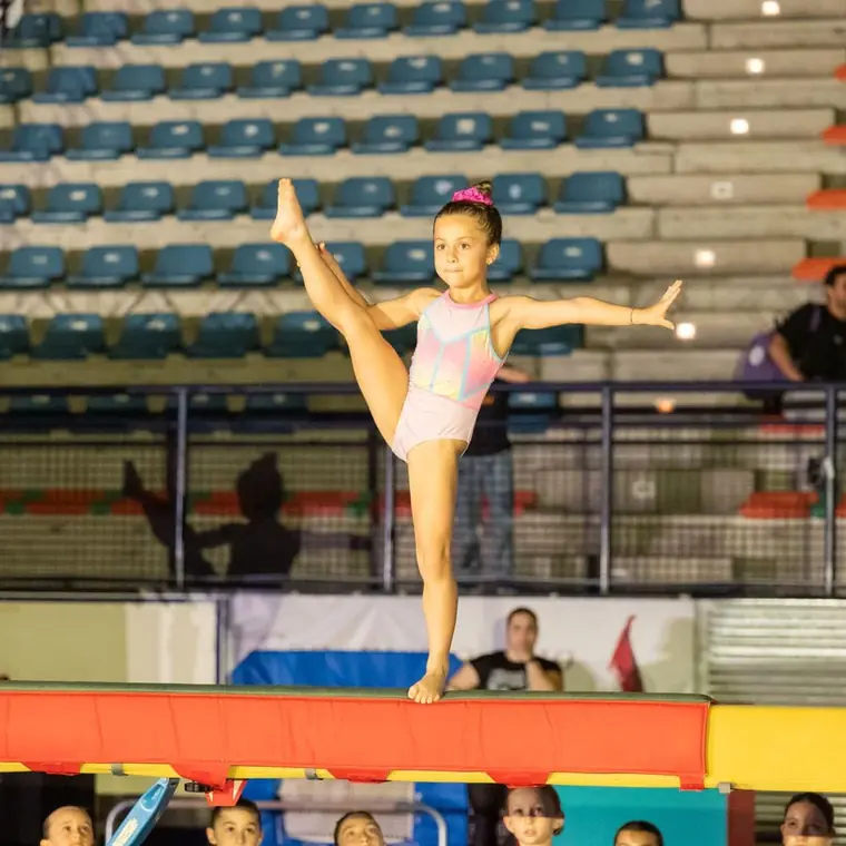 Allenamento di ginnastica artistica all'A.S.D. Ginnastica Artistica Foligno