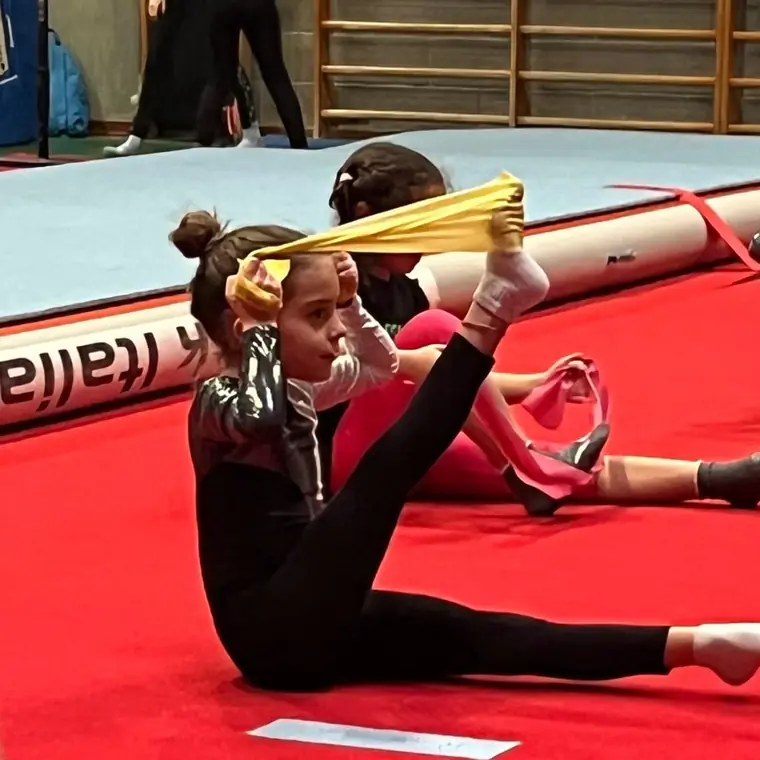 Allenamento di ginnastica artistica all'A.S.D. Ginnastica Artistica Foligno